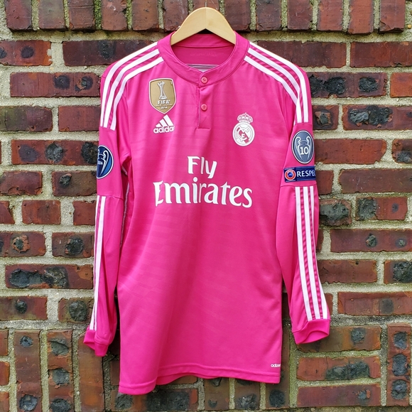 Ronaldo Jersey Long Sleeve Real Madrid Pink - Picture 2 of 6